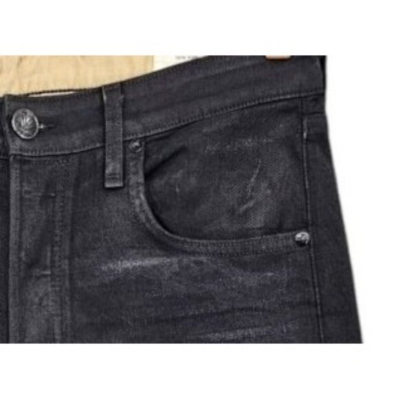 Rag & Bone Womens 30 Maya High Rise Slim Fit Coated Jeans in Worn Black NWT‎ - Picture 5 of 16